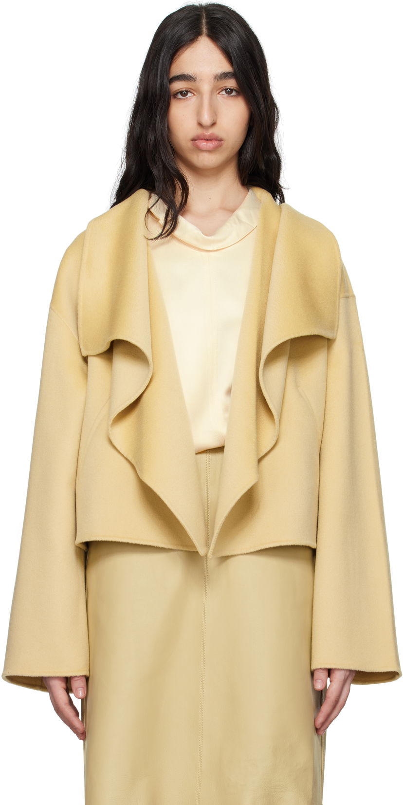 Jakna TOTEME TOTEME Signature Doublé Wool Jacket Žuta | 252-WRO0203-FB0006