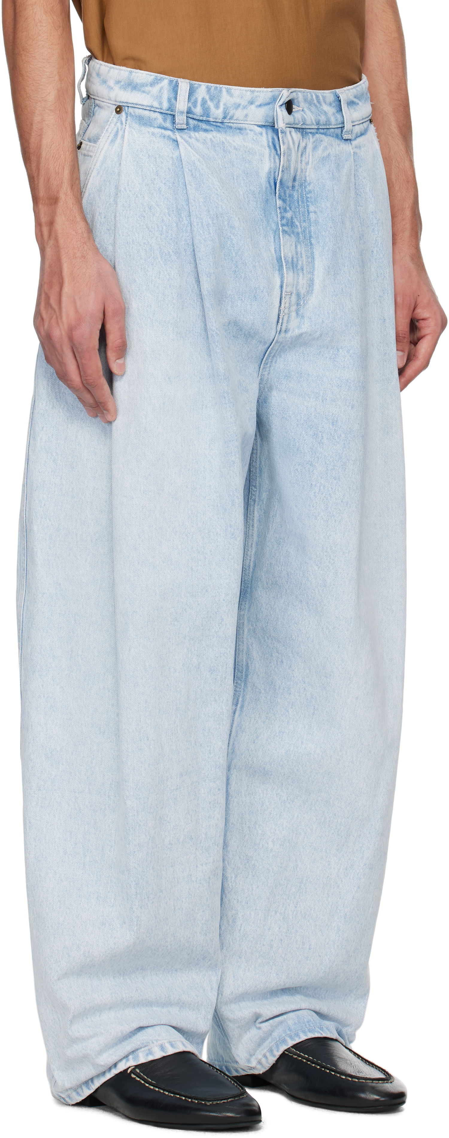 Jeans HED MAYNER Hed Mayner Pleated Jeans Plava | HMMA67021A-HA190, 1