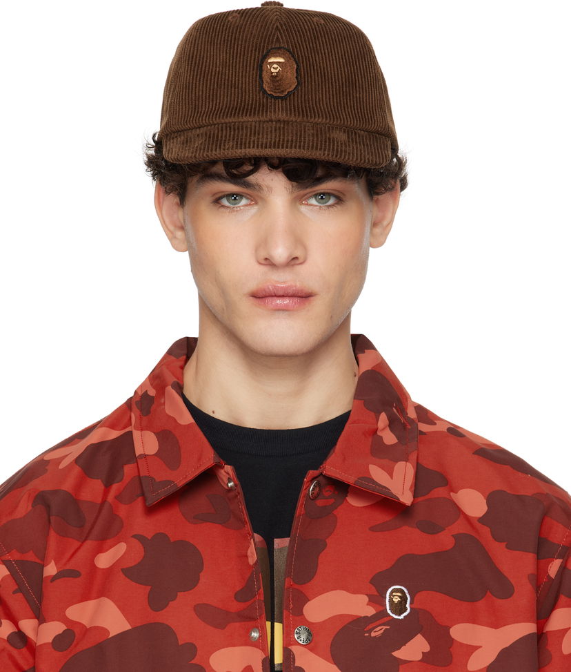 Kapa BAPE Corduroy Cap With Logo Patch Smeđa | 001CPK801004M