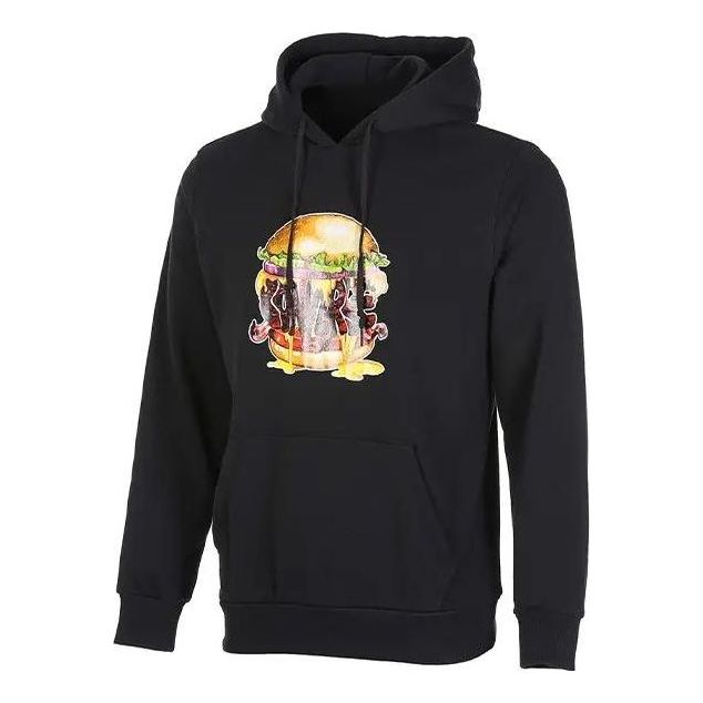 Dukserice Converse Burger Graphic Pullover Hoodie Crna | 10022263-A01