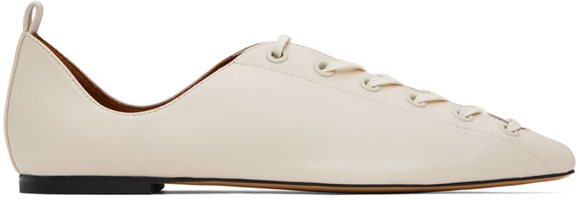 Tenisice i cipele Stella McCartney Terra Laced Ballerina Flats Bež | 810411KP027