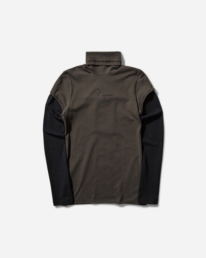 Majica kratkih rukava Ottolinger Layered Logo Longsleeve T-Shirt Crna | 1150301521 BRW
