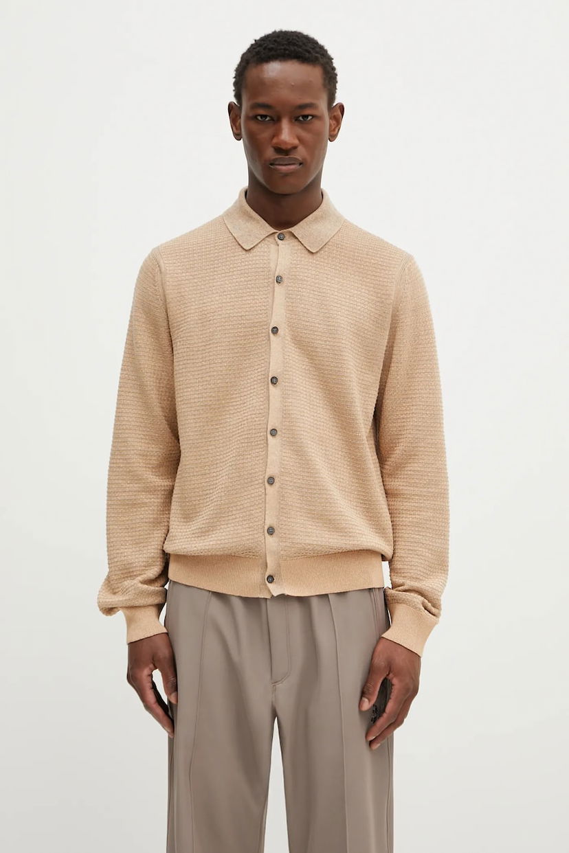 Džemper Paul Smith Paul Smith Linen Blend Cardigan Bež | M1R.258Z.P02681