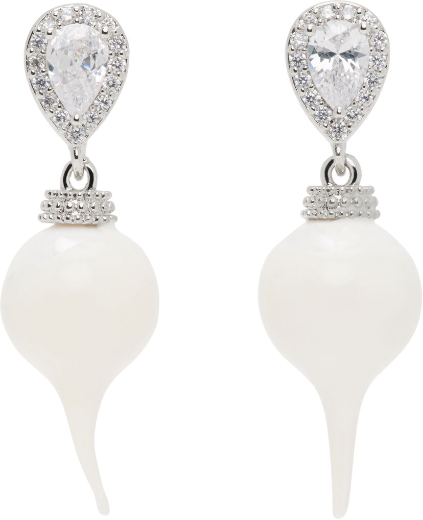 Naušnice Ottolinger Ottolinger Diamond Drop Earrings Bijela | 125901425E01