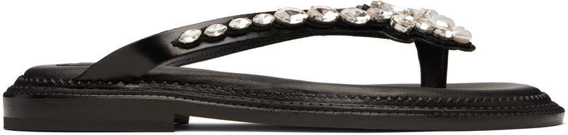 Tenisice i cipele Simone Rocha Simone Rocha Embellished Flower Flip-Flops Crna | SLD54B 0740