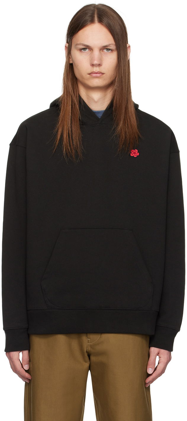 Dukserice KENZO Black Paris Boke Flower Hoodie Crna | FE65SW2274MT