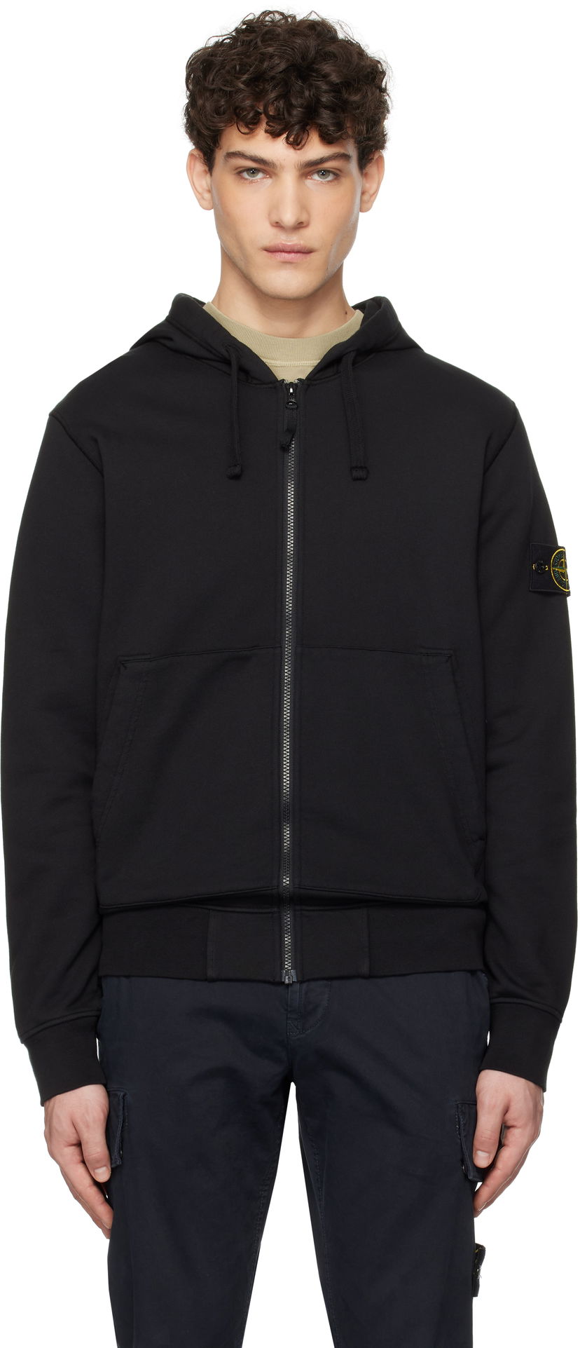 Dukserice Stone Island Diagonal Fleece Old Effect Hoodie Crna | K1S156100042S0051