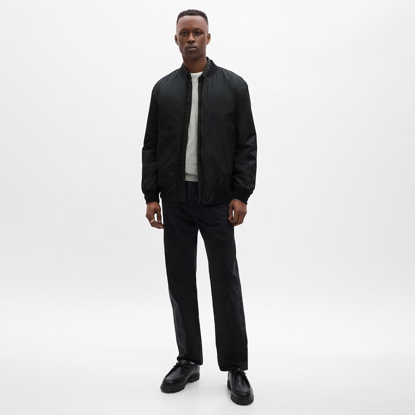 Bomber jakna GAP Bomber Jacket True Black V2 Crna | 796704-00
