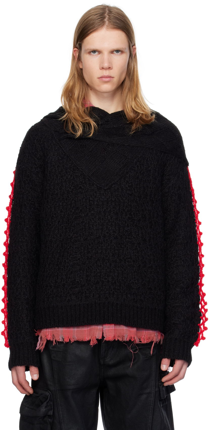Džemper Andersson Bell Shawl Layered Sweater Crna | atb1161m