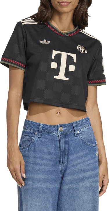 Dres adidas Performance FC Bayern Munich 25/26 Women's Cropped Third Jersey Crna | KE6800, 3