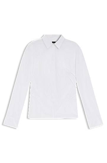 Košulja BOSS Slim-fit blouse in easy-iron cotton-blend poplin Bijela | 50553701, 0
