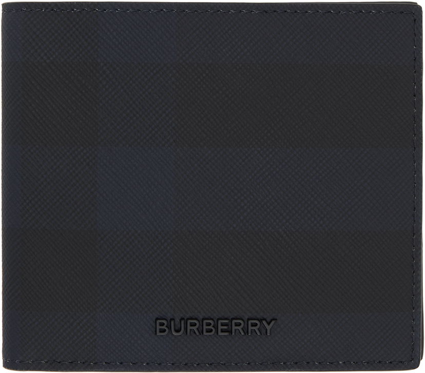 Novčanik Burberry Check Bifold Leather Wallet Crna | 8073280