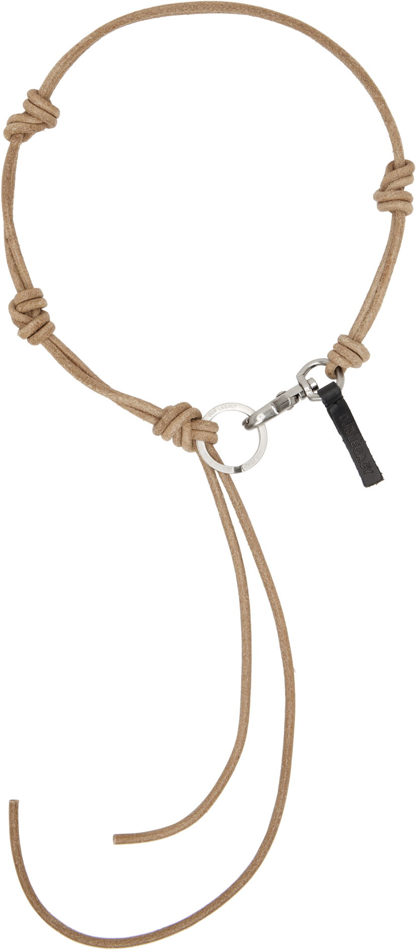 Privjesci za ključeve OUR LEGACY Our Legacy Udon Ladon Suede Necklace Bež | A4248ULN