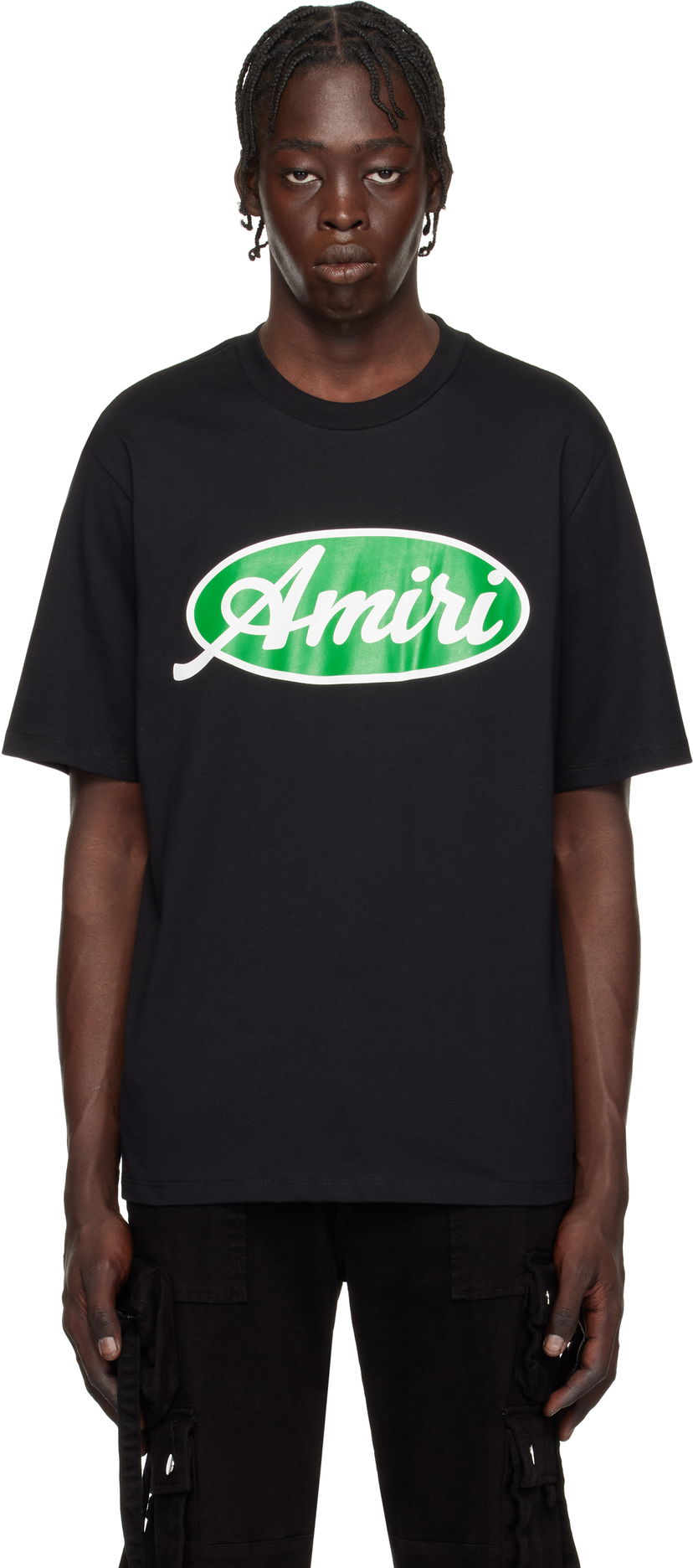 Majica kratkih rukava AMIRI Oval Logo T-Shirt Crna | AMJYTE1133