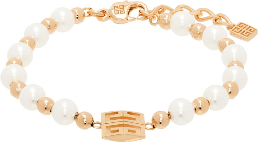 Narukvica Givenchy Pearl & Gold-Tone 4G Logo Bracelet Metalik | BF20HNF03U645