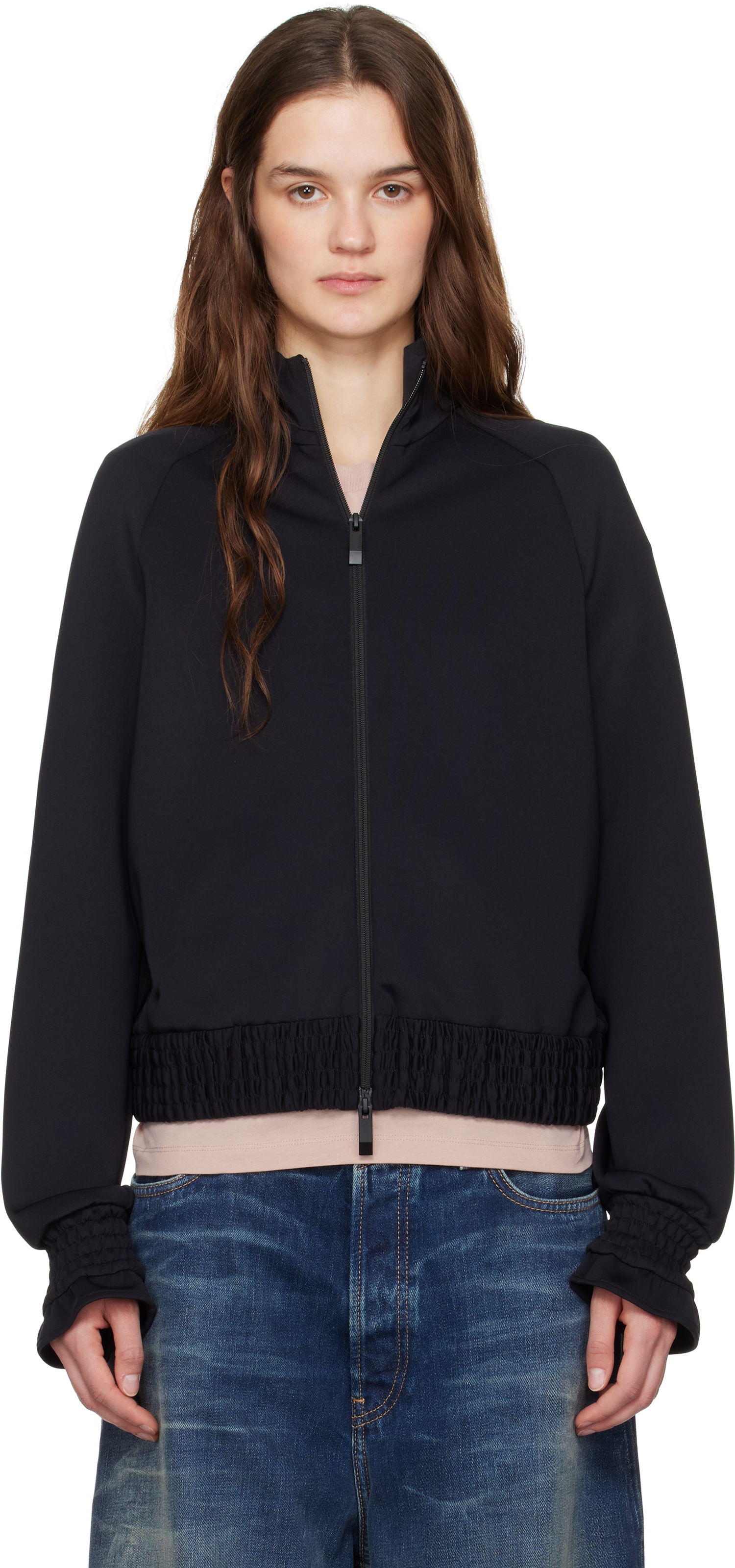 Bomber jakna Moncler Moncler Neoprene Zip-Up Jacket Crna | K10938G0000789ABK, 0