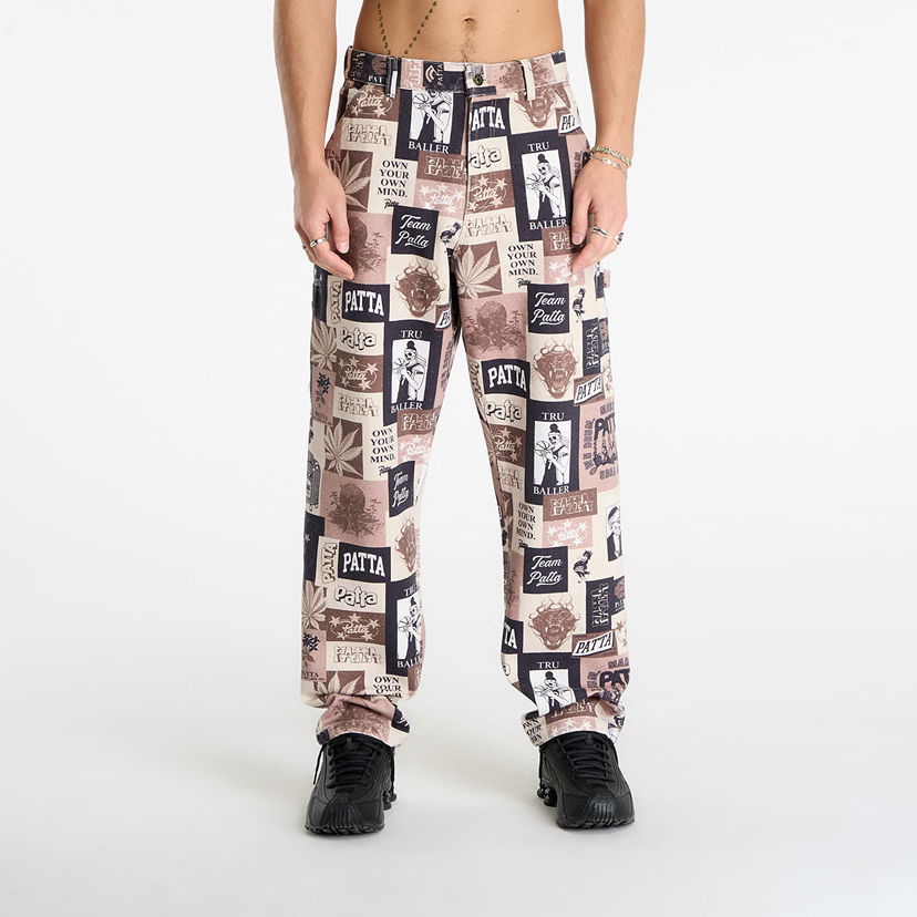 Hlače Patta Patta Collage Canvas Pants 30 Višebojno | POC-AW25-4000-386-0008-084