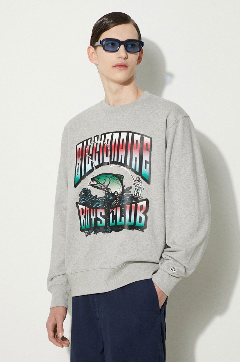 Dukserice BILLIONAIRE BOYS CLUB Billionaire Boys Club Big Catch Crewneck Sweatshirt Siva | B24230