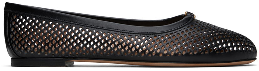 Tenisice i cipele CHLOÉ Chloé Marcie Perforated Ballerina Flats Crna | CHC24U973KM