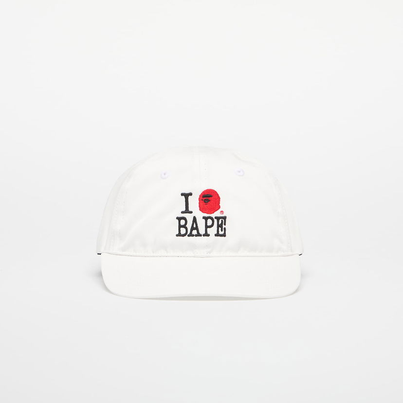 Kapa BAPE A BATHING APE Logo Cotton Twill Cap Bijela | 001CPL301314MWHT