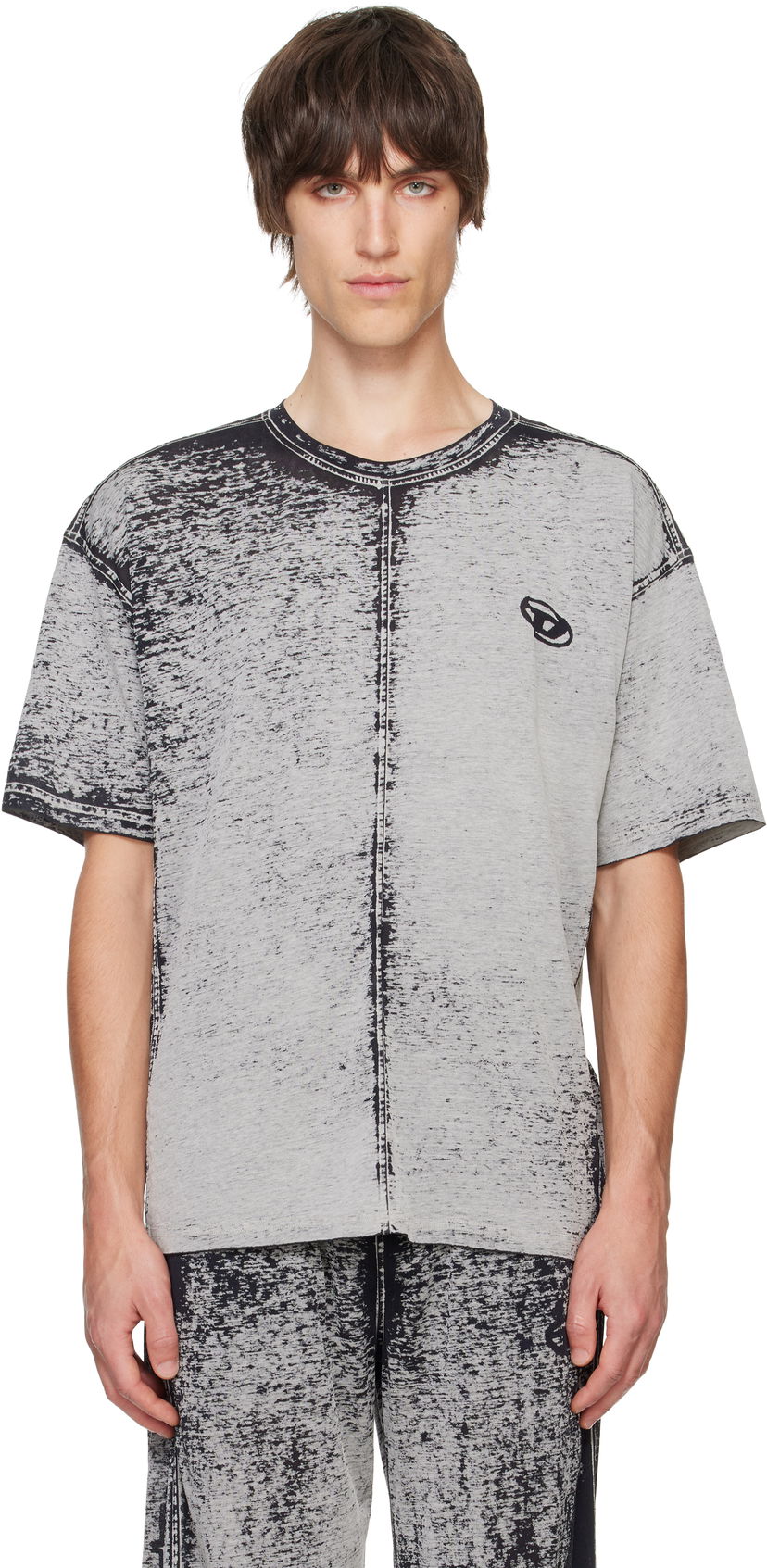 Majica kratkih rukava Diesel Relaxed Fit T-shirt Siva | A14738-0DRAN-9DN