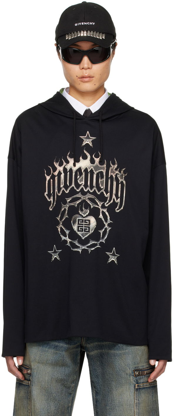 Dukserice Givenchy Dropped Shoulder Hoodie Crna | BM71KD3YHU960