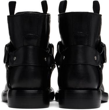 Odjeća Burberry Burberry Leather Cobble Boots Crna | 8101287, 1