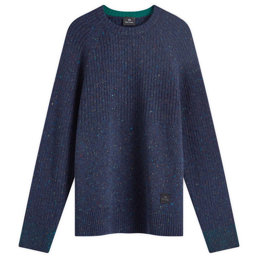 Džemper Paul Smith Paul Smith Men's Ribbed Knit Crew Tamnoplava | M2R-968Y-N22234-49