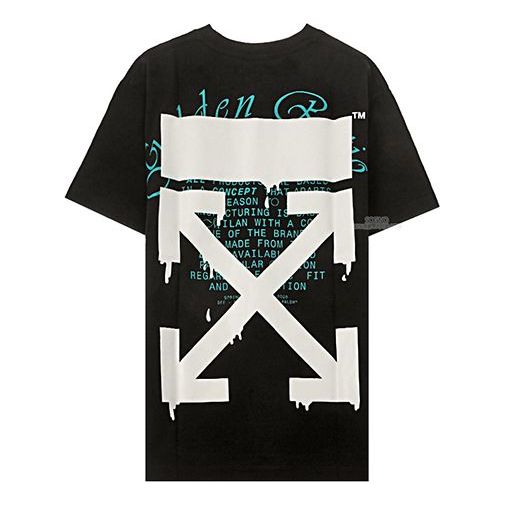 Majica kratkih rukava Off-White Off-White Dripping Arrows Loose Fit T-Shirt Crna | OMAA038R201850051001