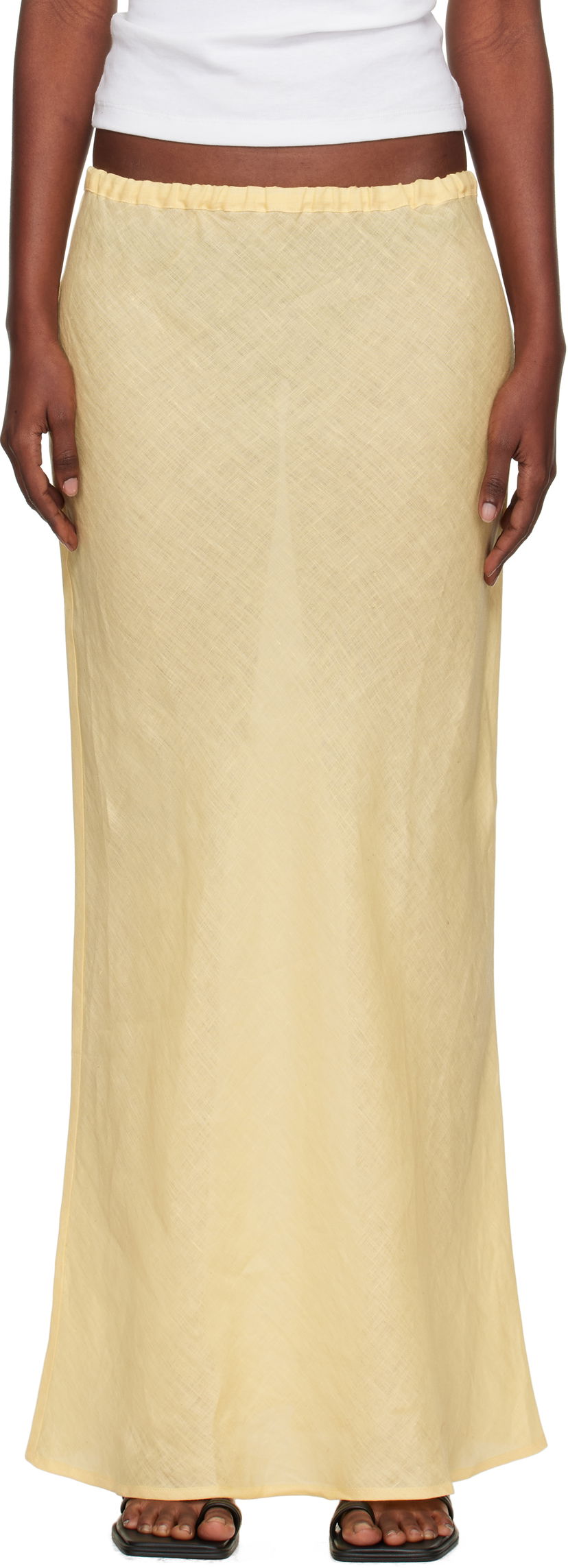 Suknja Baserange Baserange Dydine Maxi Skirt Žuta | SSDY-FL-AU25