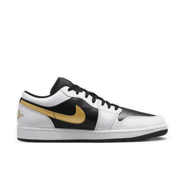Tenisice i cipele Jordan Jordan 1 Low White Black Metallic Gold Swoosh Bijela | 553558-172, 3