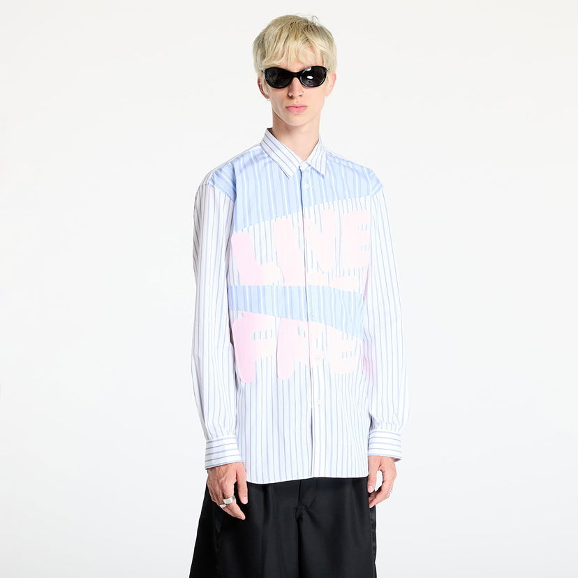 Košulja Comme des Garçons SHIRT Woven Shirt White/ Mix Plava | FN-B026 White