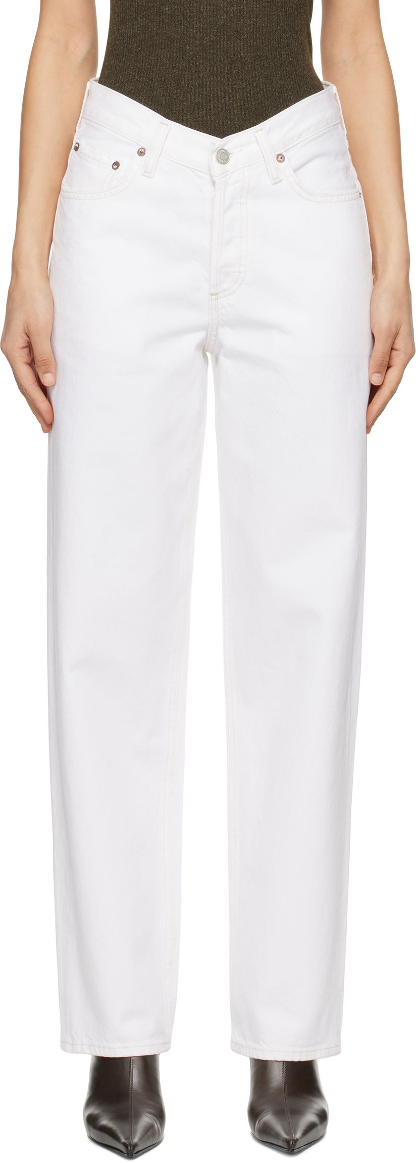 Jeans AGOLDE AGOLDE V-Waist Baggy Jeans Bijela | A208-1183