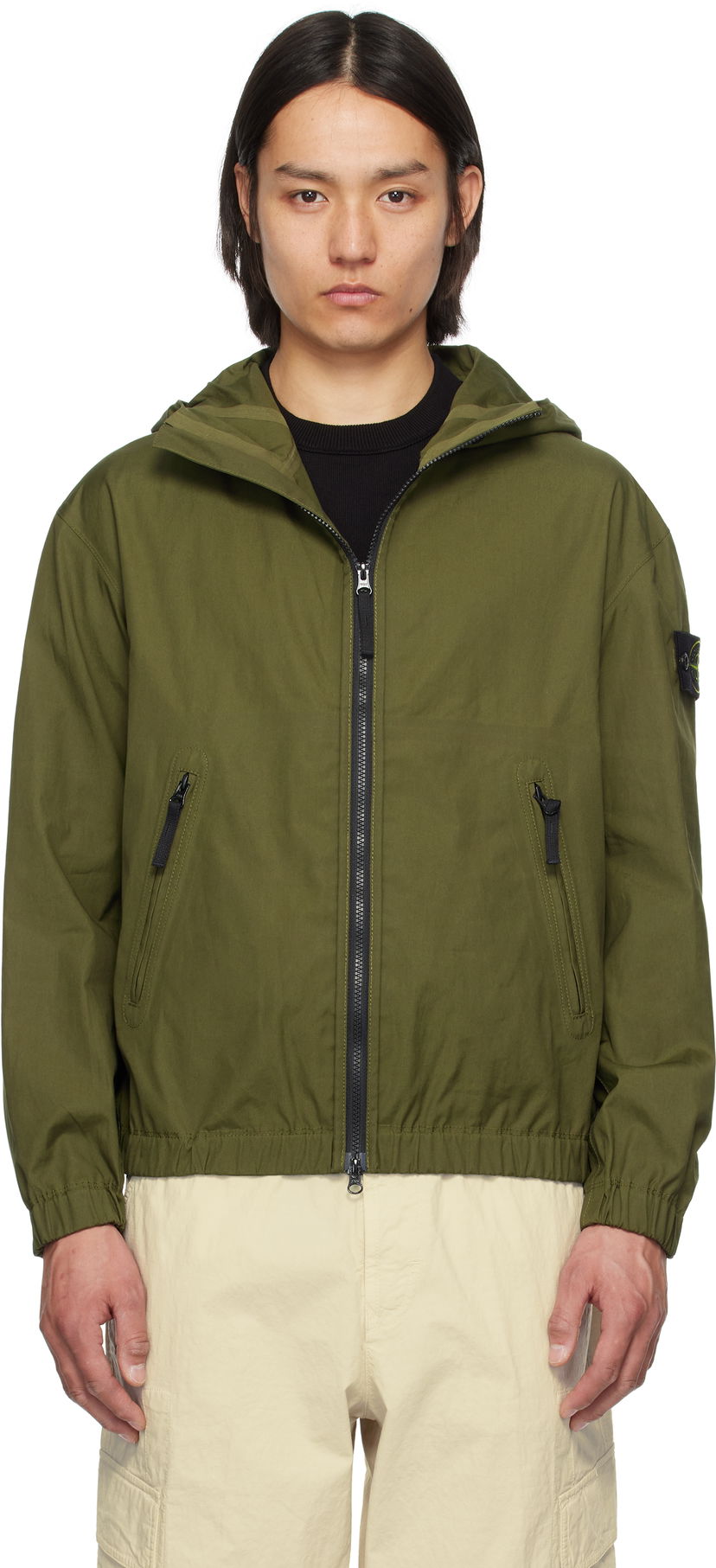 Vjetrovka Stone Island Stone Island Supima Cotton Canvas Jacket Zelena | K1S15 4100079 S0011