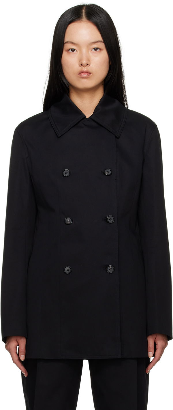 Jakna TOTEME Double-Breasted Blazer Crna | 233-1048-261