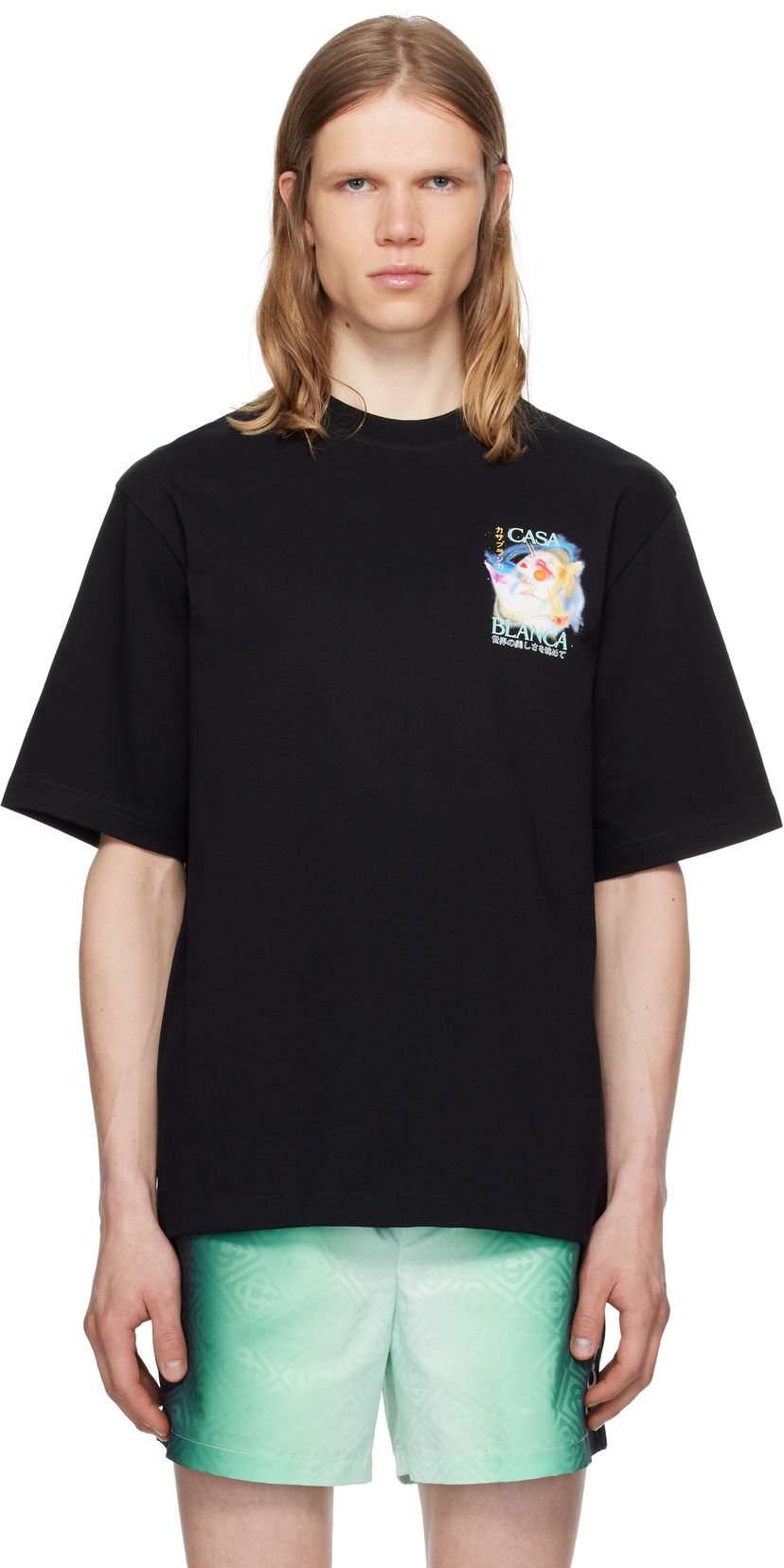 Majica kratkih rukava Casablanca Casablanca Galactic Connection Graphic T-Shirt Crna | MPF25-JTS-044-05