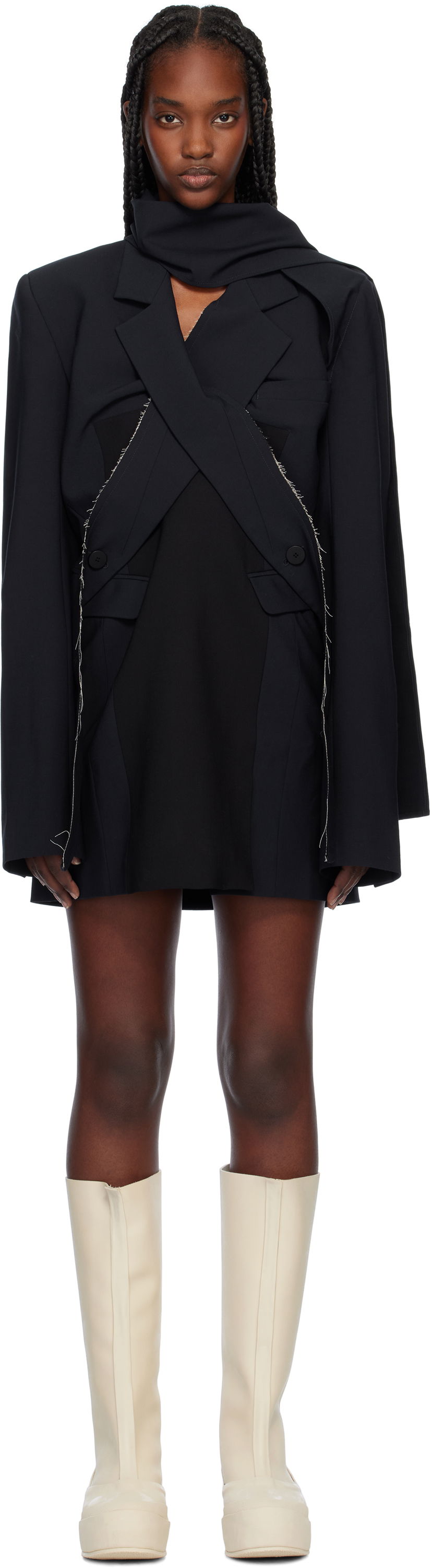 Haljina Ottolinger Ottolinger Drape Suit Minidress Crna | 2223030102