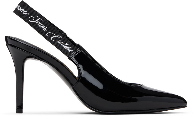 Njega cipela Versace Versace Jeans Couture Scarlett Slingback Mid Heels Crna | E79VA3S52_EZS859