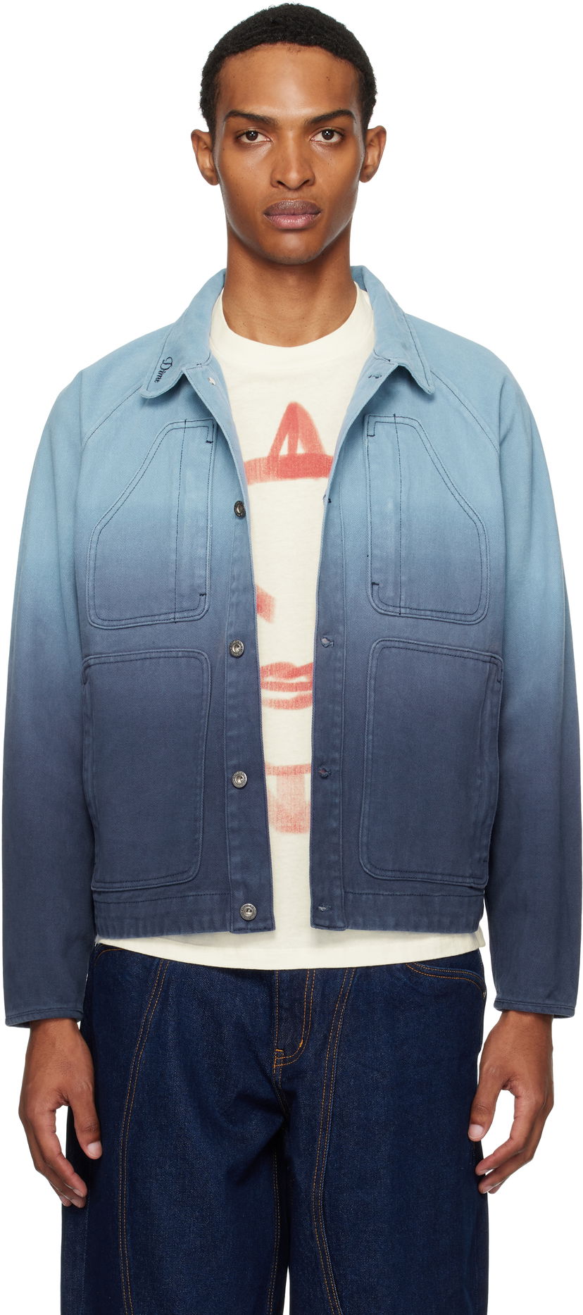 Jakna Dime Dime Dipped Chore Jacket Plava | DIMESU252BLU