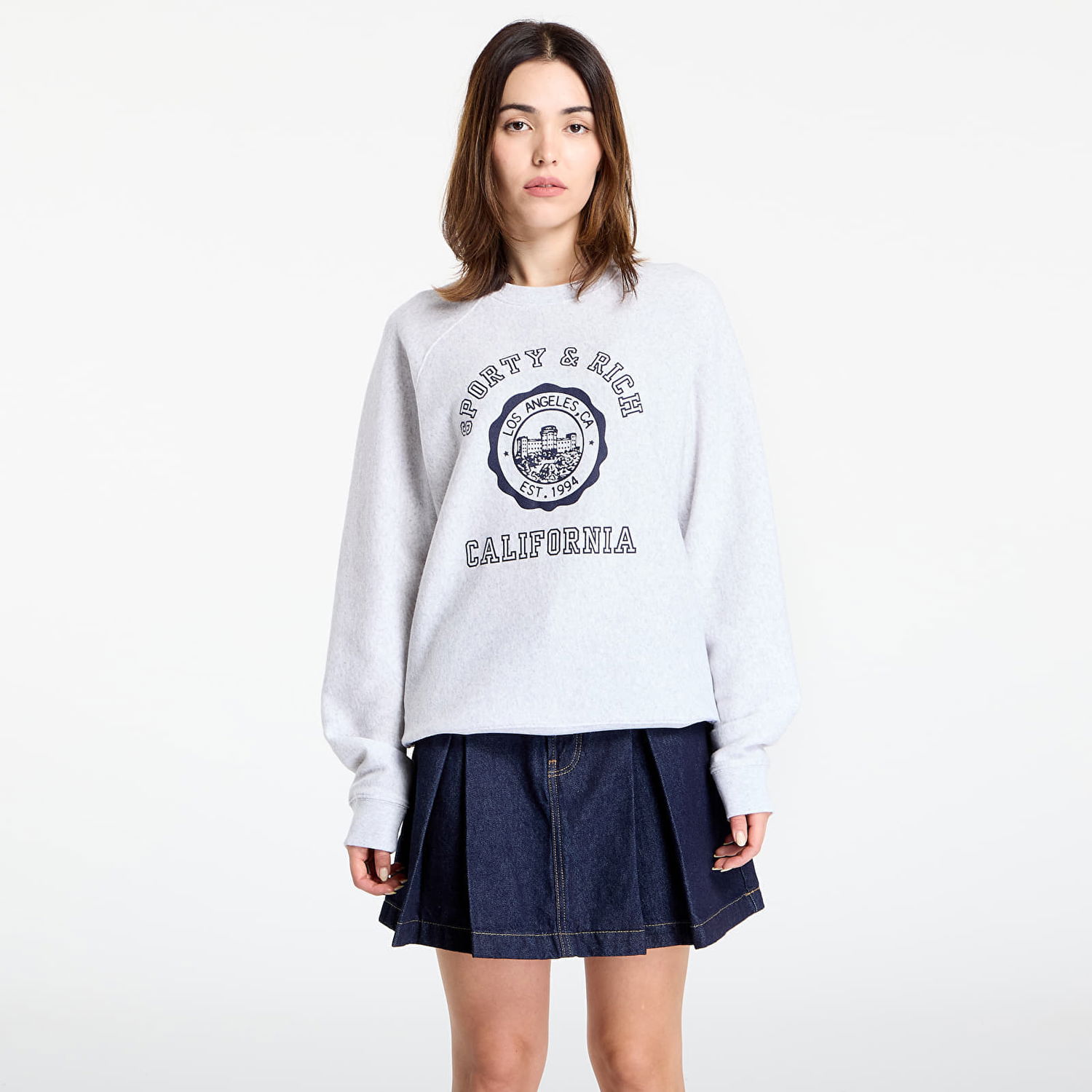 Dukserice Sporty & Rich Sporty & Rich California Emblem Soft Crewneck Sweatshirt Siva | ST082625508GY03, 0