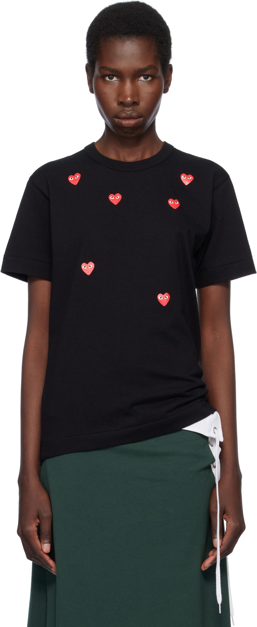 Majica kratkih rukava Comme des Garçons COMME des GARÇONS PLAY Multiple Heart Logo T-Shirt Crna | AX-T338-051