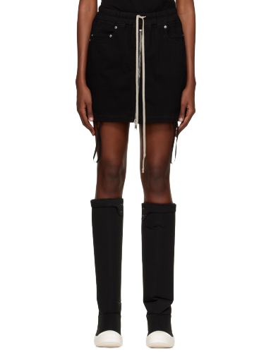 Suknja Rick Owens DRKSHDW Drawstring Miniskirt Crna | DS02B4345 RIG