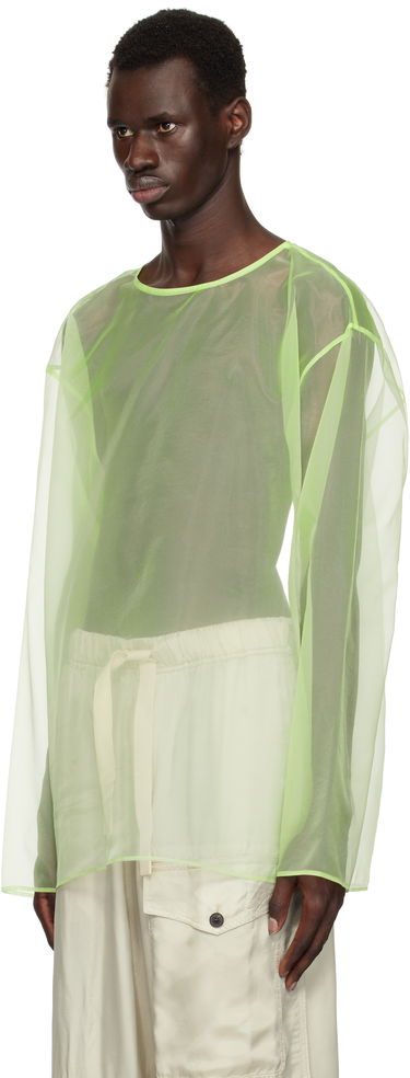 Jakna Dries Van Noten Dries Van Noten Sheer Crew Neck Overshirt Zelena | 251-020740-1501, 3