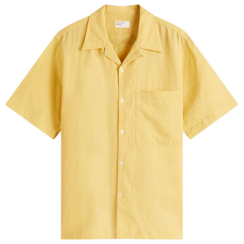 Košulja Universal Works Universal Works Linen Cotton Camp Shirt, Size Large Žuta | P32032-LEM