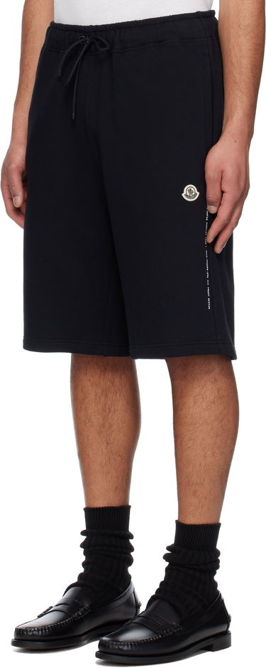 Kratke hlače Moncler Moncler Genius x FRGMT Hiroshi Fujiwara Embroidered Logo Cotton Shorts Crna | K109U8H00001M5214, 3