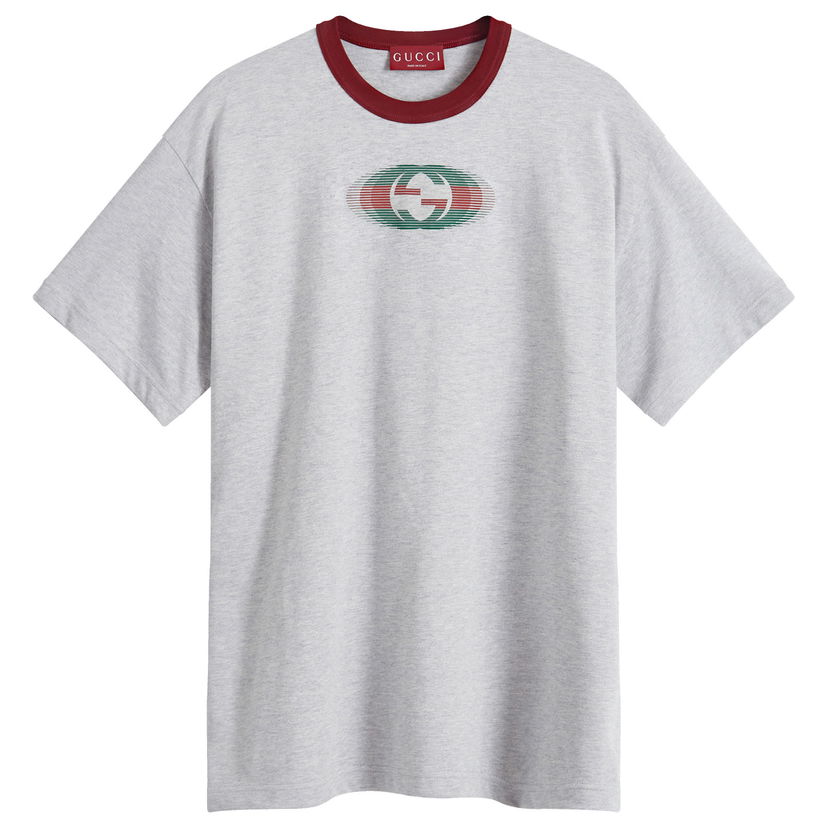 Majica kratkih rukava Gucci Men's Back Logo T-Shirt in Grey Melange, Size Medium | END. Clothing Siva | 795957-XJGQ6-1230