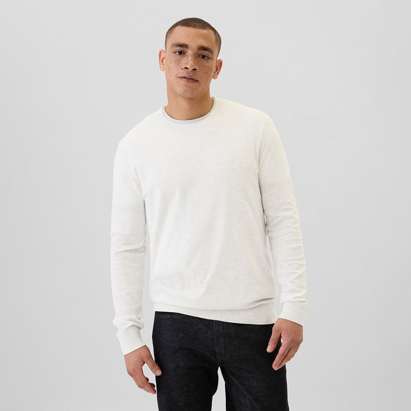Džemper GAP Sweater Core Cotton Crew Cream L Bijela | 498141-00