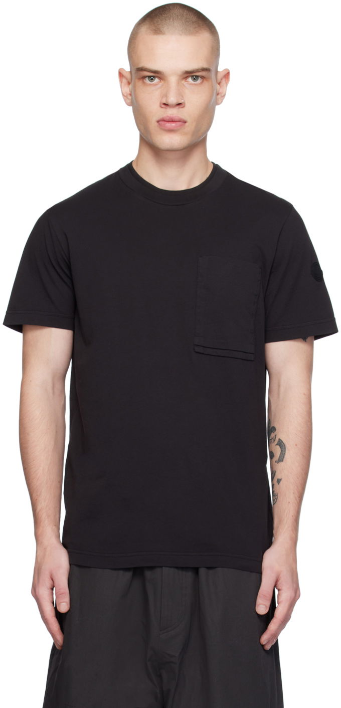 Majica kratkih rukava Moncler Patch Pocket T-Shirt Crna | J10918C0000189ADY