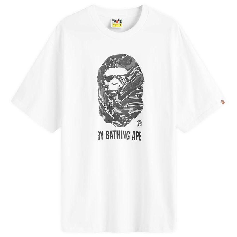 Majica kratkih rukava BAPE Marbling Camo by Bathing Ape T-Shirt Bijela | 001TEK801323M-WHT