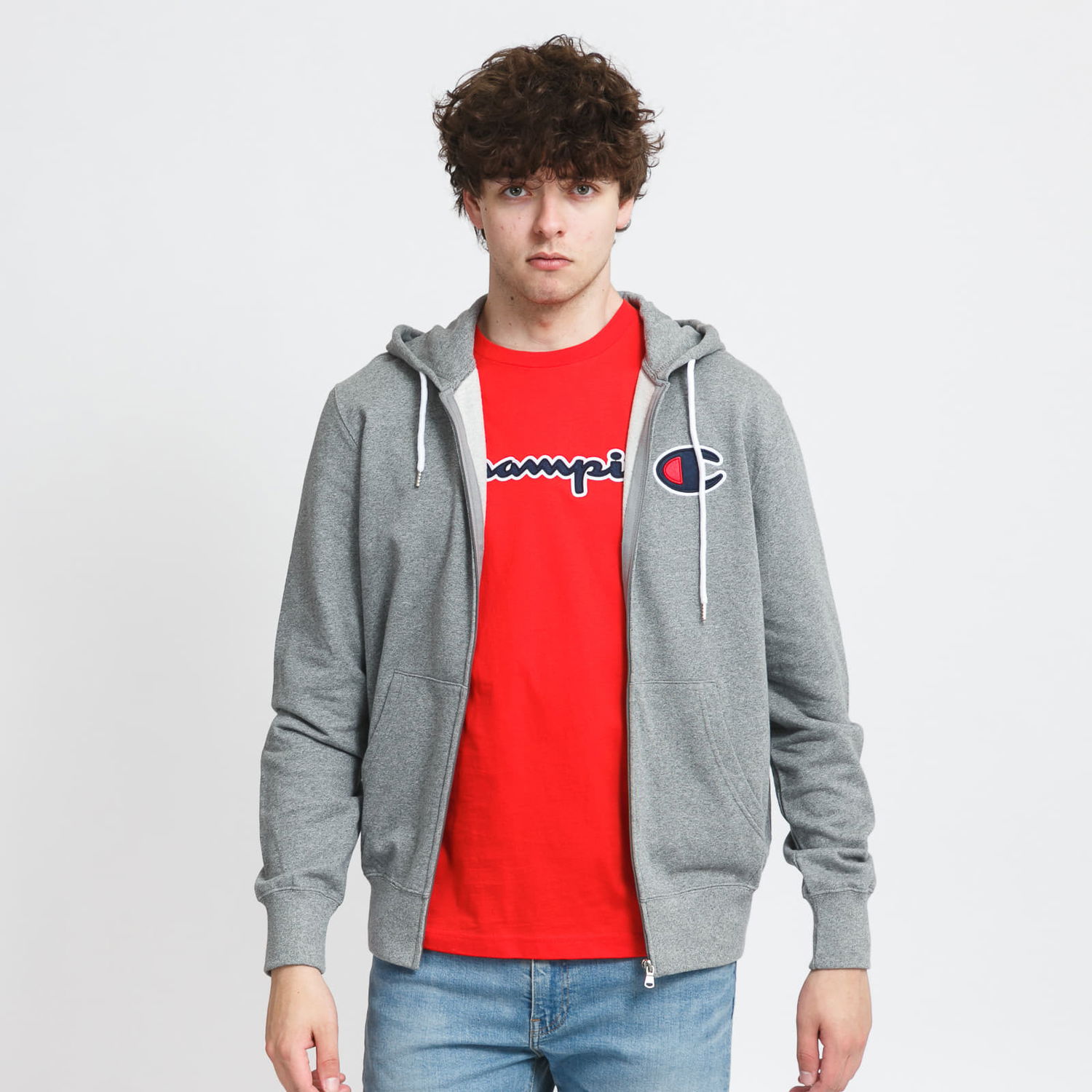 Dukserice Champion Satin C Logo Siva | 214185 EM525, 0